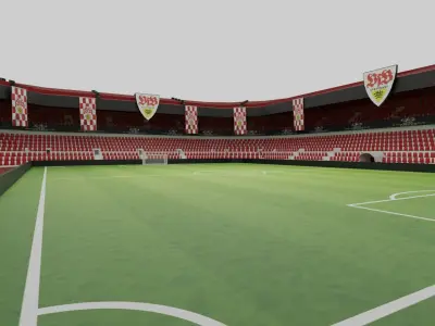 Stuttgart Football Stadium Low-poly 3D model