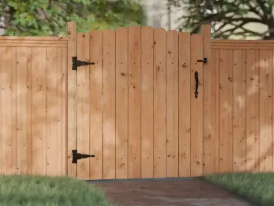 Wooden gate 3D model