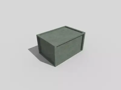 low poly metal crate Low-poly 3D model