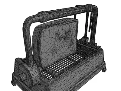 Professional Wire Cheese Slicer with Cheese Low-poly 3D model