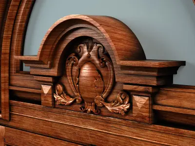 Door0047 ornate door 3D model