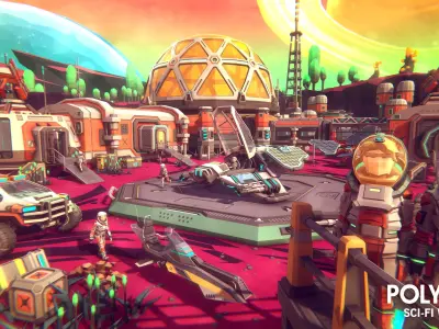 POLYGON - Sci-Fi Worlds Low-poly 3D model