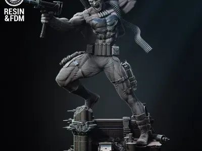 Wicked Marvel Punisher Sculpture Tested for 3D printing 3D print model