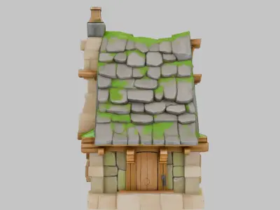 Enchanted Cottage 3D Model Low-poly 3D model