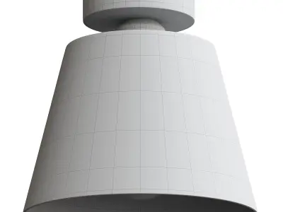  Scandinavian Conical Iron Shade Ceiling Light 3D model