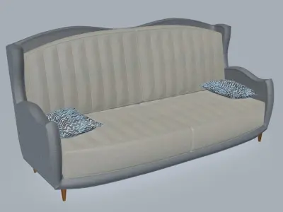 L-type sofa 3D model