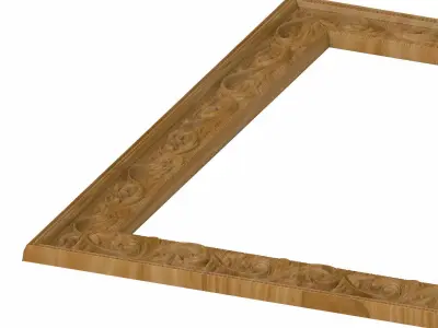 Carved picture frame STL 3D model