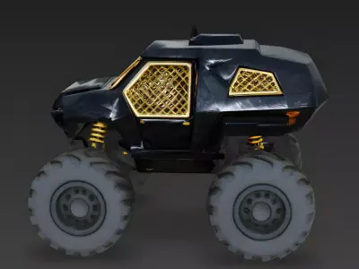 The Night-Crawler Tactical Onyx SUV 3D Model Low-poly 3D model