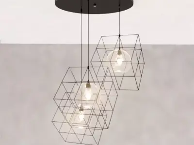 Diamond ceiling lamp 3D model
