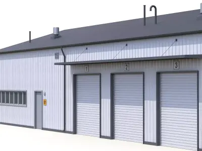 Industrial Building 30 PBR Low-poly 3D model