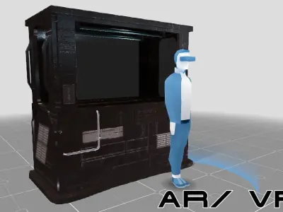 Hydroponics Chamber Low-poly 3D model