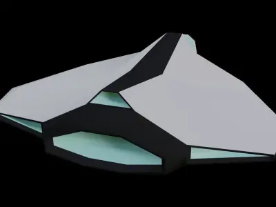 Low Poly Spaceship pack Low-poly 3D model