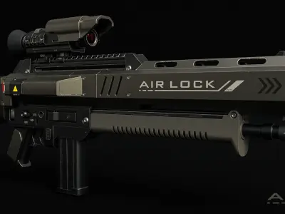 Sci-Fi Assault Rifle 3D model get