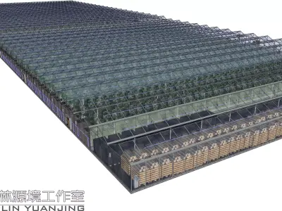 Agricultural Greenhouse Tent Frame -B10 3D model