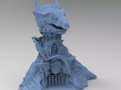 Eternia inspired Dragon cliff 3D model