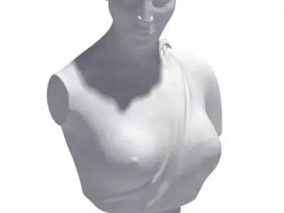 Ancient Woman Bust Sculpture 3D model