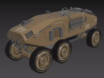 Mars Rover-1-All Colors 3D Model Pack