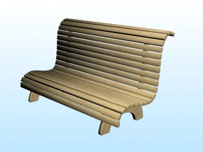 OUTDOOR FURNITURE 21 Low-poly 3D model