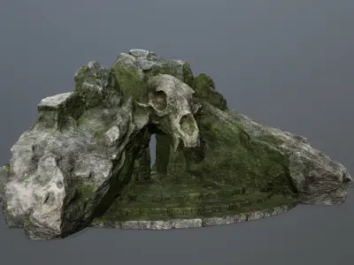 Skull Gate 4 Low-poly 3D model