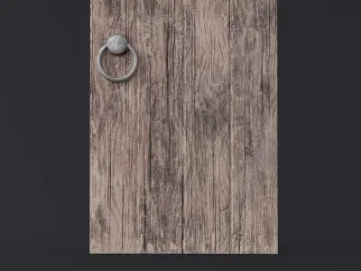 Medieval Door Arched 03 LowPoly Plus HP Low-poly 3D model
