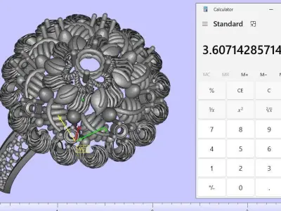 Ladies Rings light weight 3D print model