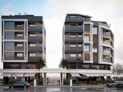 my two block apartment project 3D model