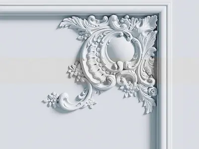 decoration plaster for wall and floor Low-poly 3D model