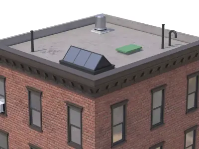 Apartment Building 7 PBR Low-poly 3D model