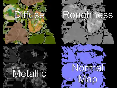 Tropical Island Oasis D Model Pack Low-poly 3D model