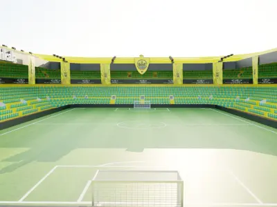 Anzhi Makhachkala Football Stadium Low-poly 3D model