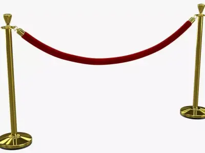 Velvet Rope 3D model