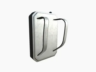 SciFi Backpack I05 Steel Bright - Fashion Character Design Low-poly 3D model
