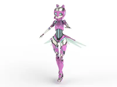 Dragonfly Robot Low-poly 3D model