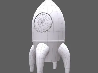 Rocket cartoon 3d model  3D model