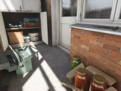 Post Soviet Corridor and Balcony  - UE5 3D model