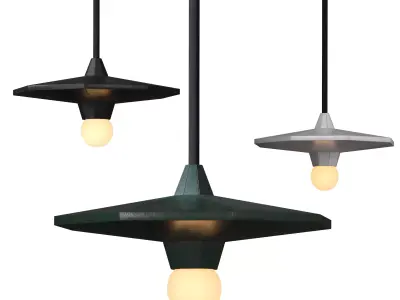 CUBUS LED handmade ceramics pendant lamp-DrCG Model 017 3D model