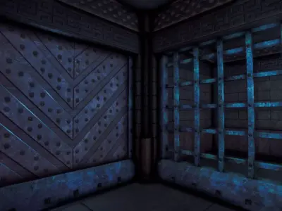 Modular Dungeon Kit with  Low-poly 3D model