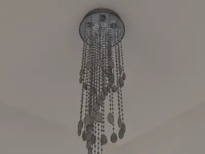 Modern Crystal Chandelier 3D model
