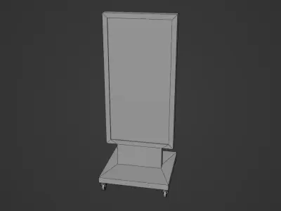 Japanese Shop Floor Sign Low-poly 3D model