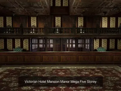 AAA Hotels Victorian Vintage Interior Environment Collection 3D Model Pack