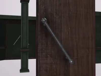 Front Shop Wood Kit Low-poly 3D model