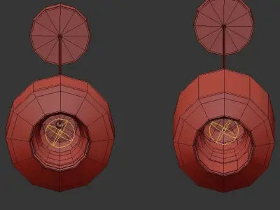 Chamber three glass pendant lights 3D model