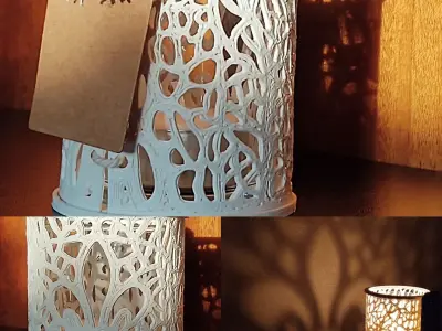 Light flower candle 3D print model