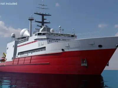  Offshore Oceanographic Ship in Sea 