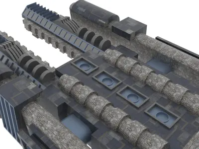 TX-800 Spaceship  Low-poly 3D model