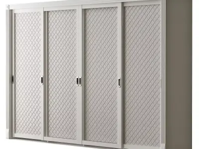 Wardrobe 3d model ikea sliding doors 3D model