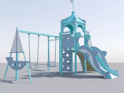 Children sea  playground 3D model