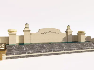 classical Water Fountain  Low-poly 3D model