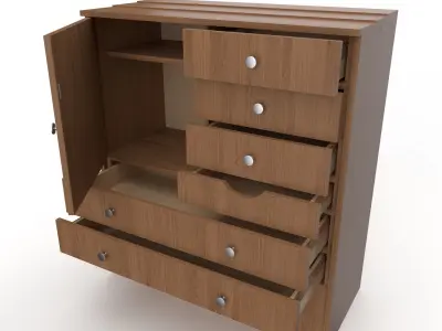 commode 17 Low-poly 3D model