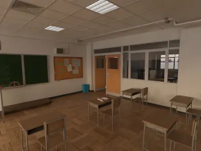 School Classroom 3D model
